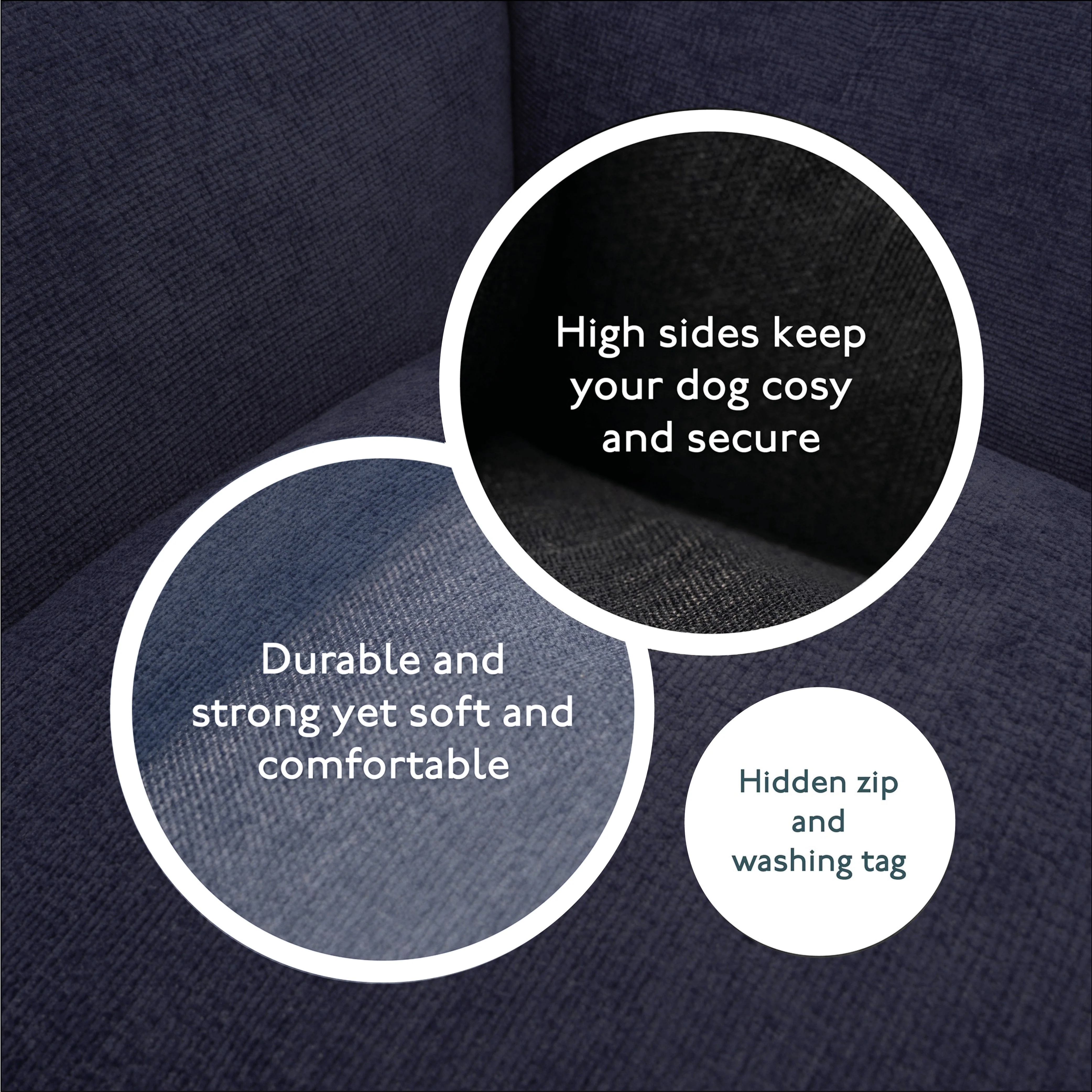 The Ultimate - Eco Friendly Orthopaedic Luxury Dog Bed, Navy Blue - Image 5