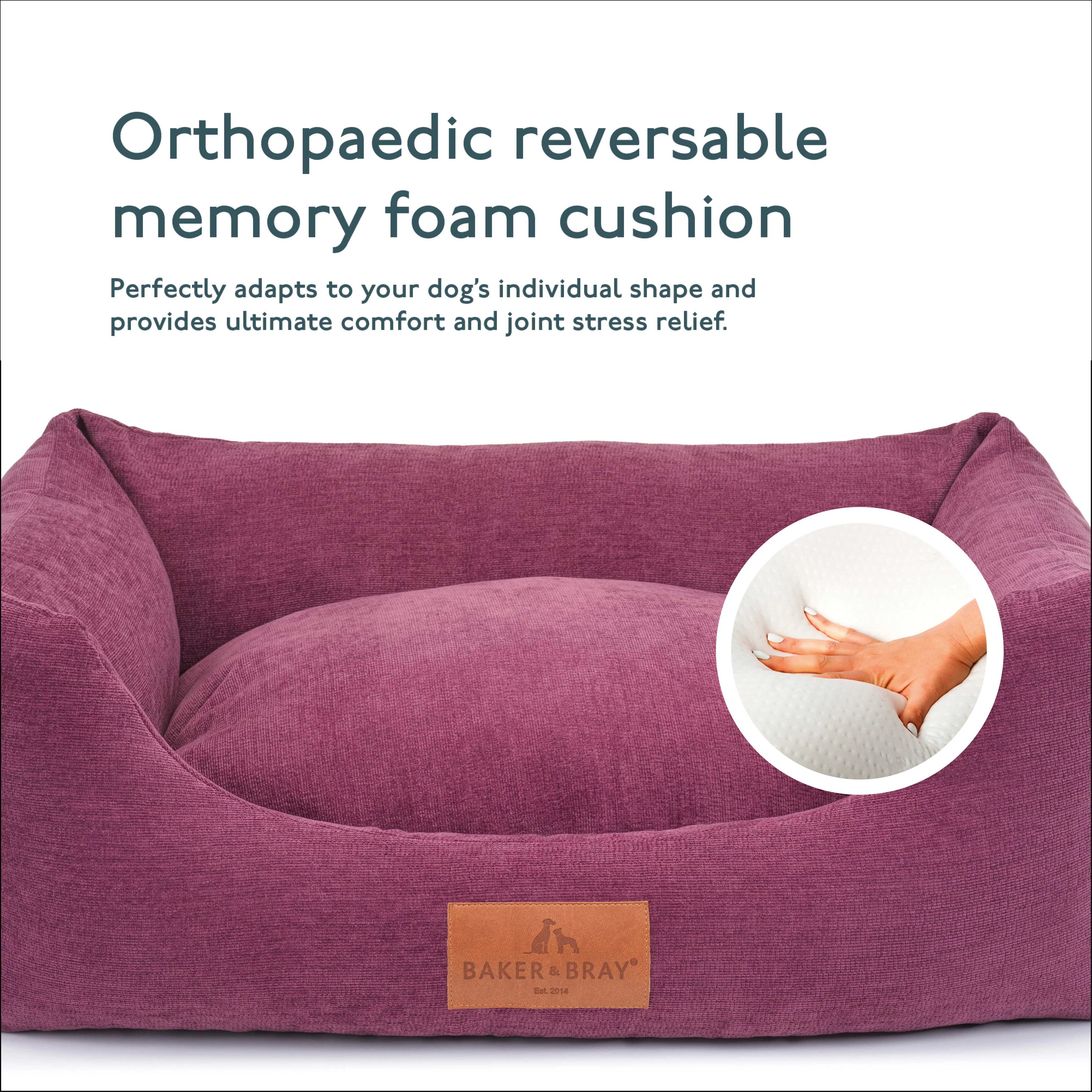 The Ultimate - Eco Friendly Orthopaedic Luxury Dog Bed, Rhubarb Red - Image 5