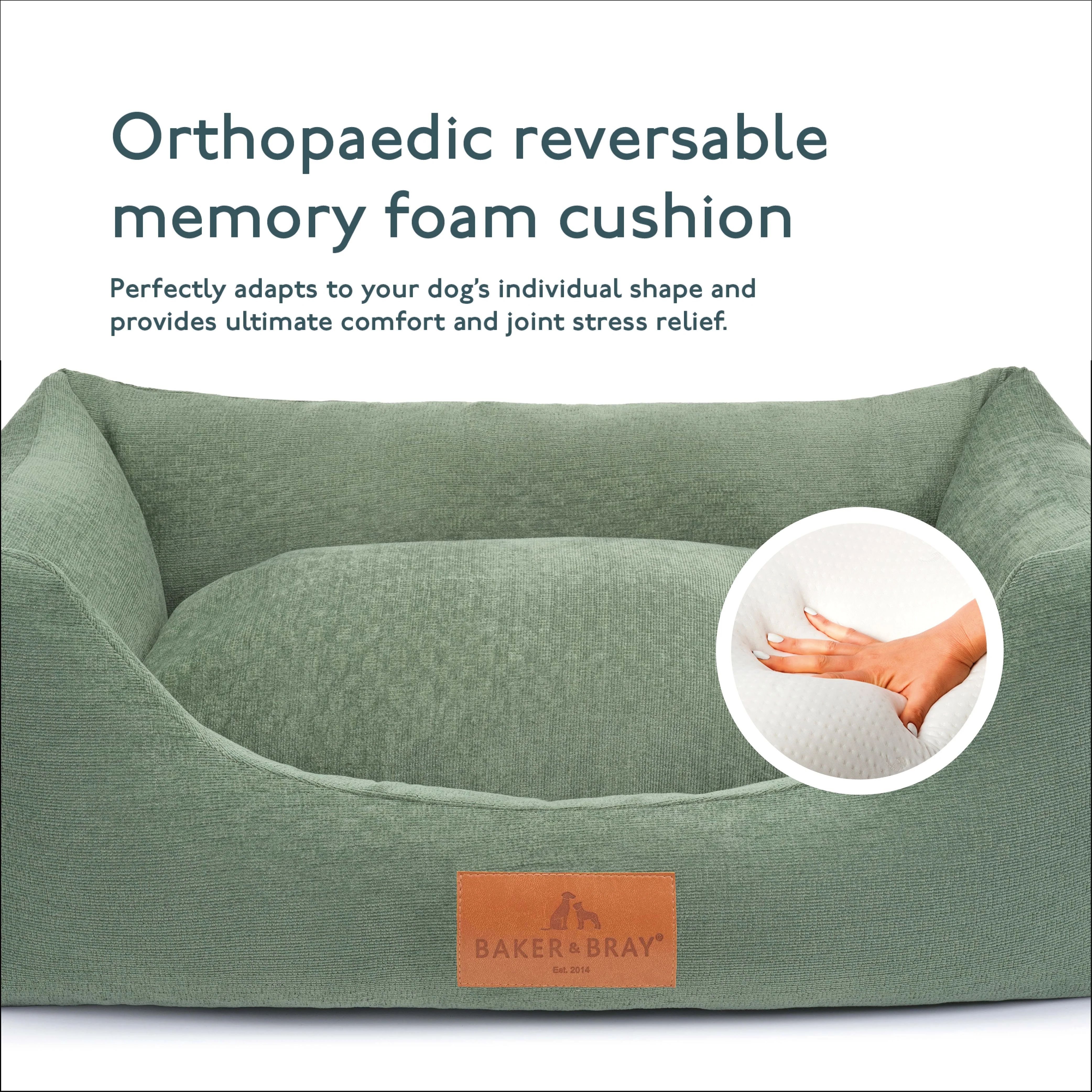 The Ultimate - Eco Friendly Orthopaedic Luxury Dog Bed, Sage Green - Image 5