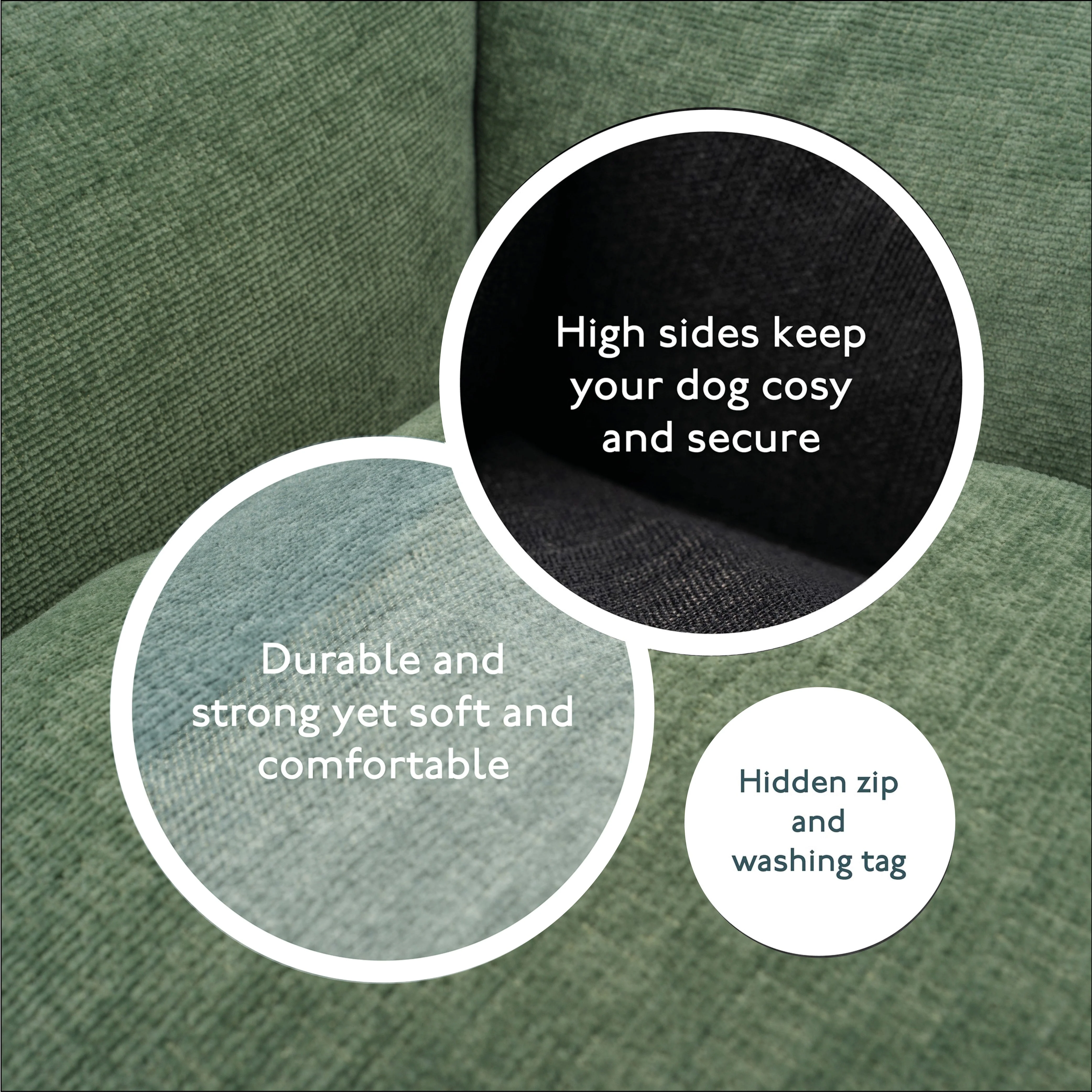 The Ultimate - Eco Friendly Orthopaedic Luxury Dog Bed, Sage Green - Image 6