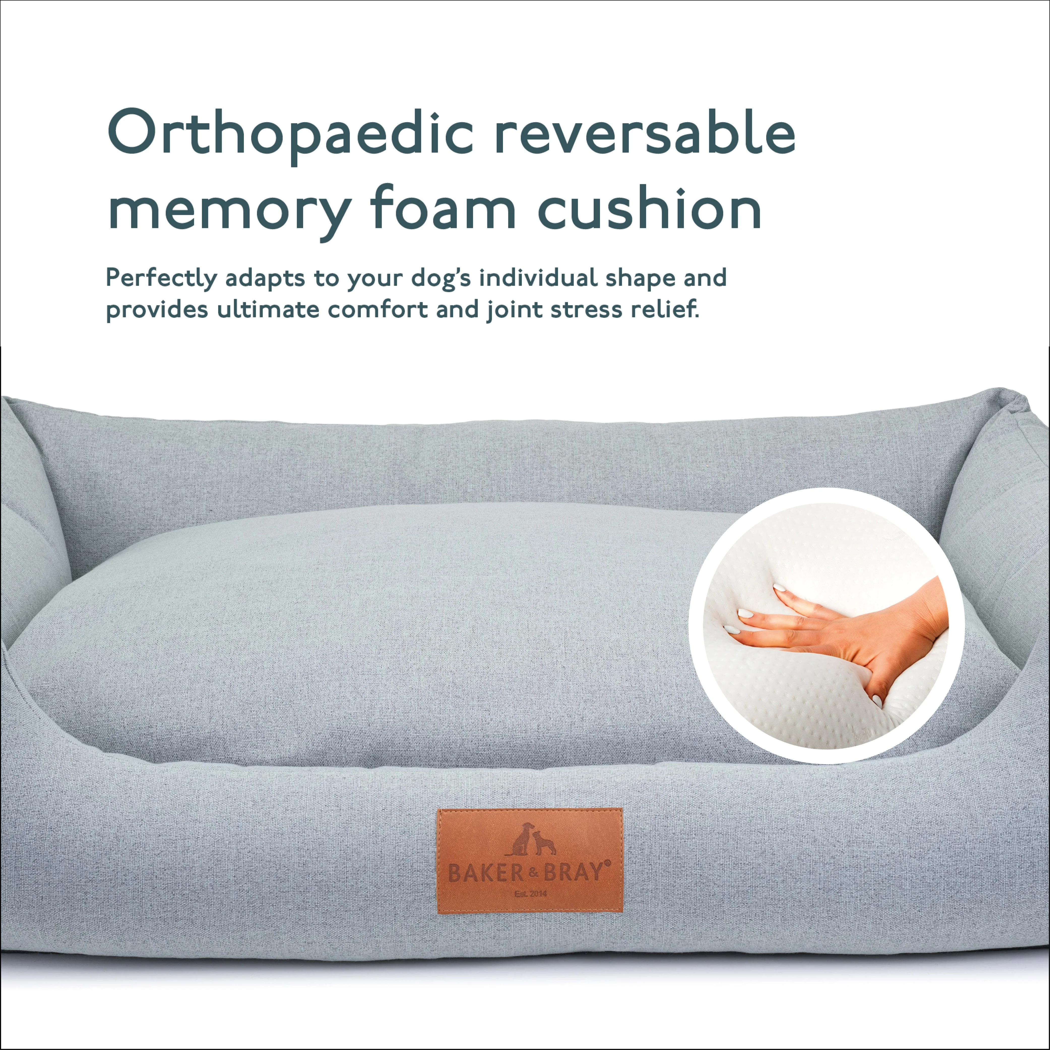 The Ultimate - Eco Friendly Orthopaedic Luxury Dog Bed, Stone Grey - Image 5