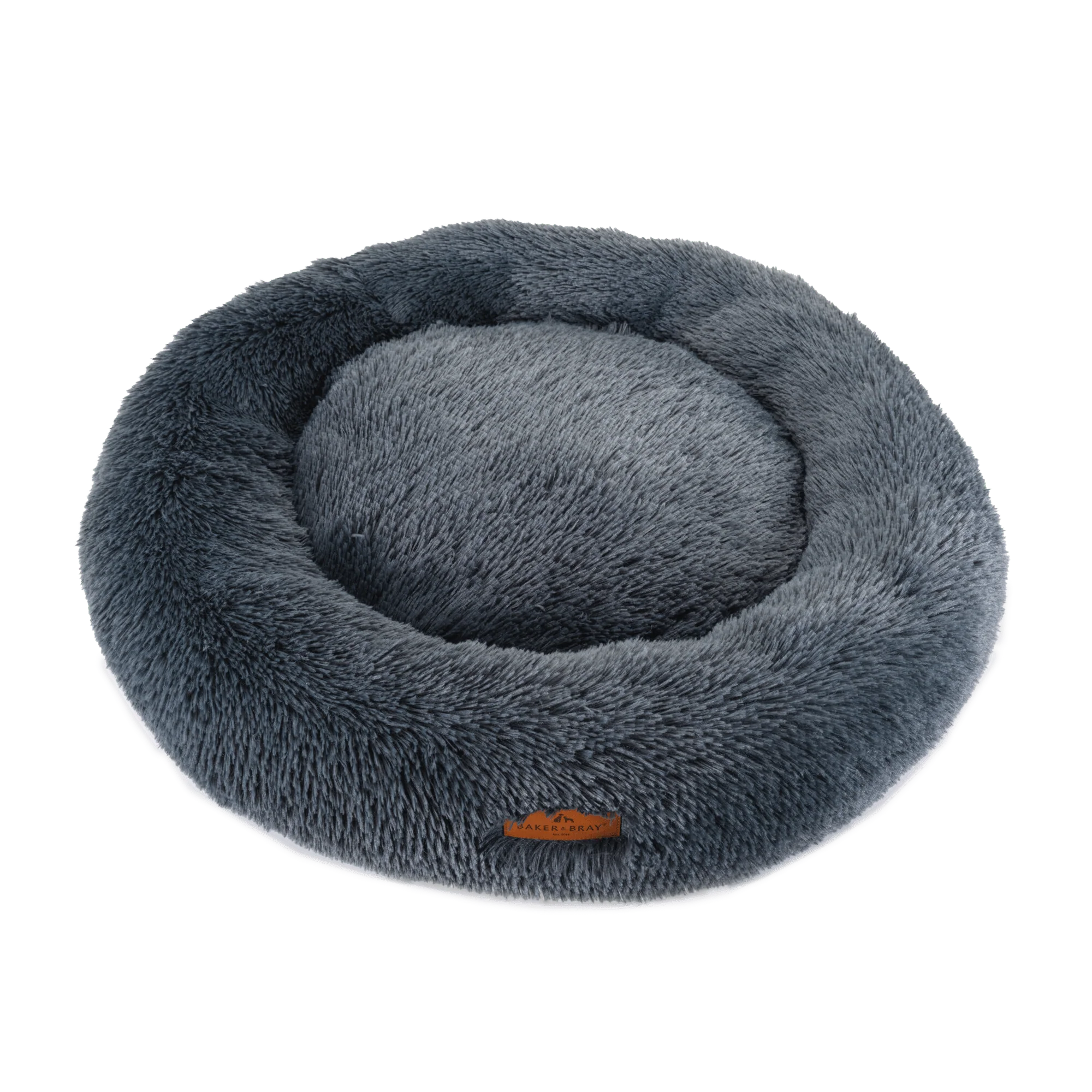 The Donut - Eco Friendly Luxury Calming Donut Dog Bed, Dark Grey - Image 3