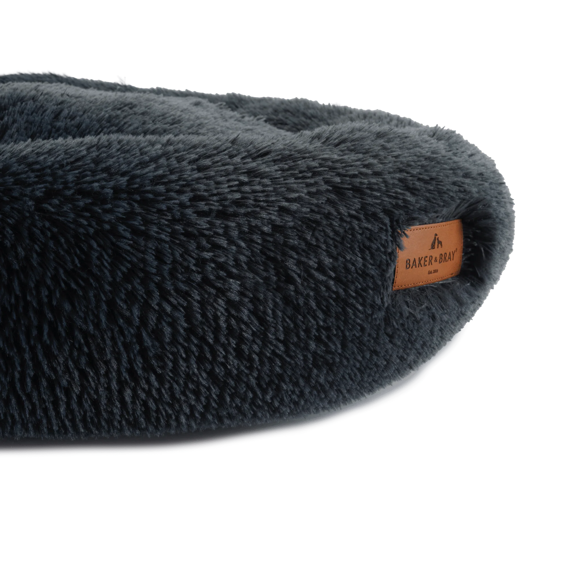 The Donut - Eco Friendly Luxury Calming Donut Dog Bed, Dark Grey - Image 4