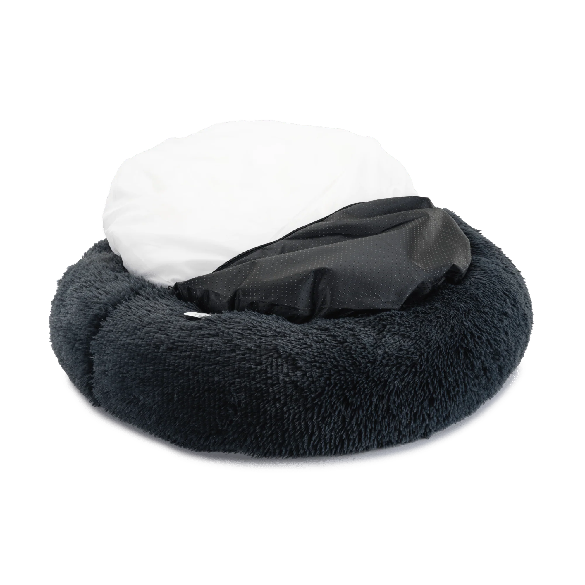 The Donut - Eco Friendly Luxury Calming Donut Dog Bed, Dark Grey - Image 7