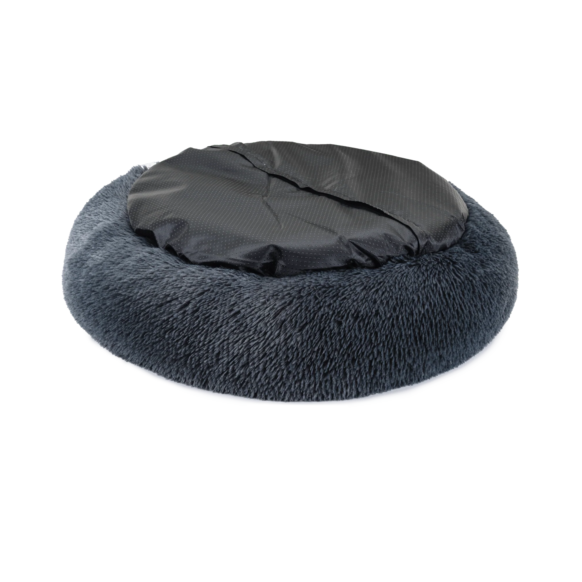 The Donut - Eco Friendly Luxury Calming Donut Dog Bed, Dark Grey - Image 9