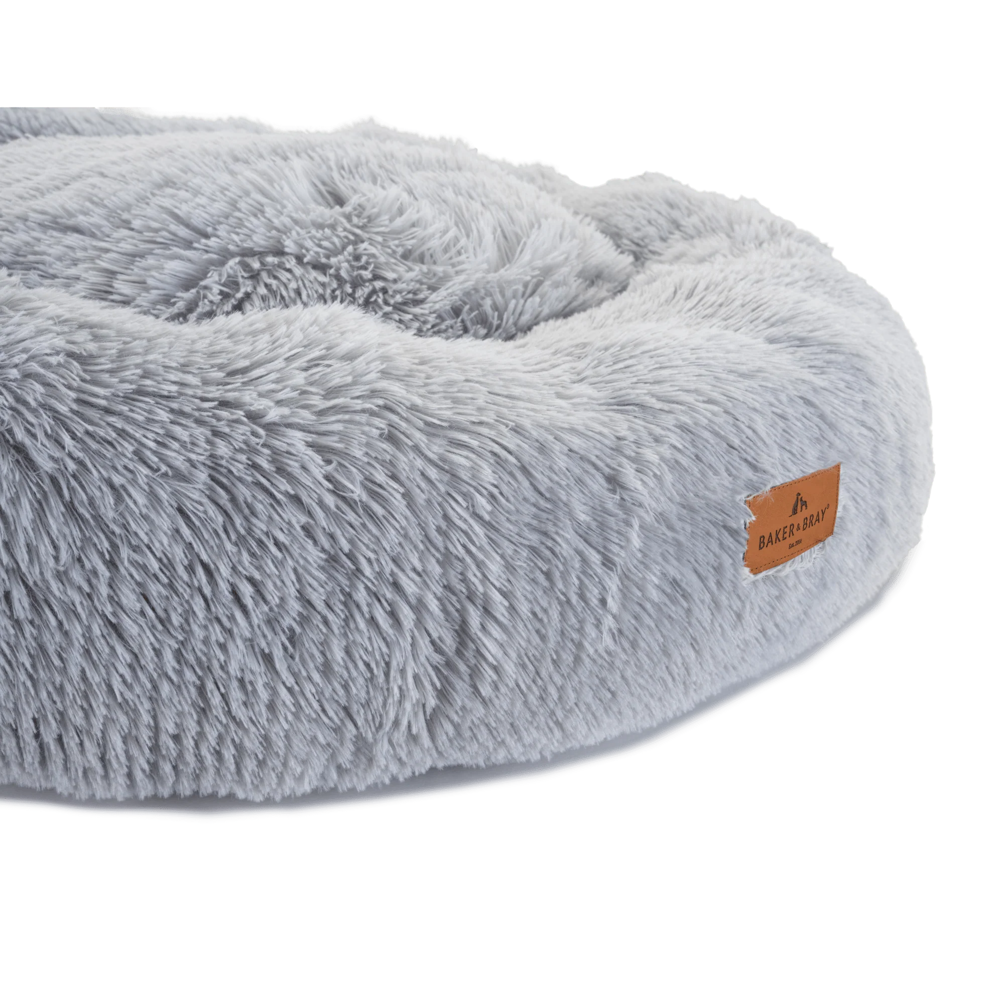 The Donut - Eco Friendly Luxury Calming Donut Dog Bed, Light Grey - Image 4