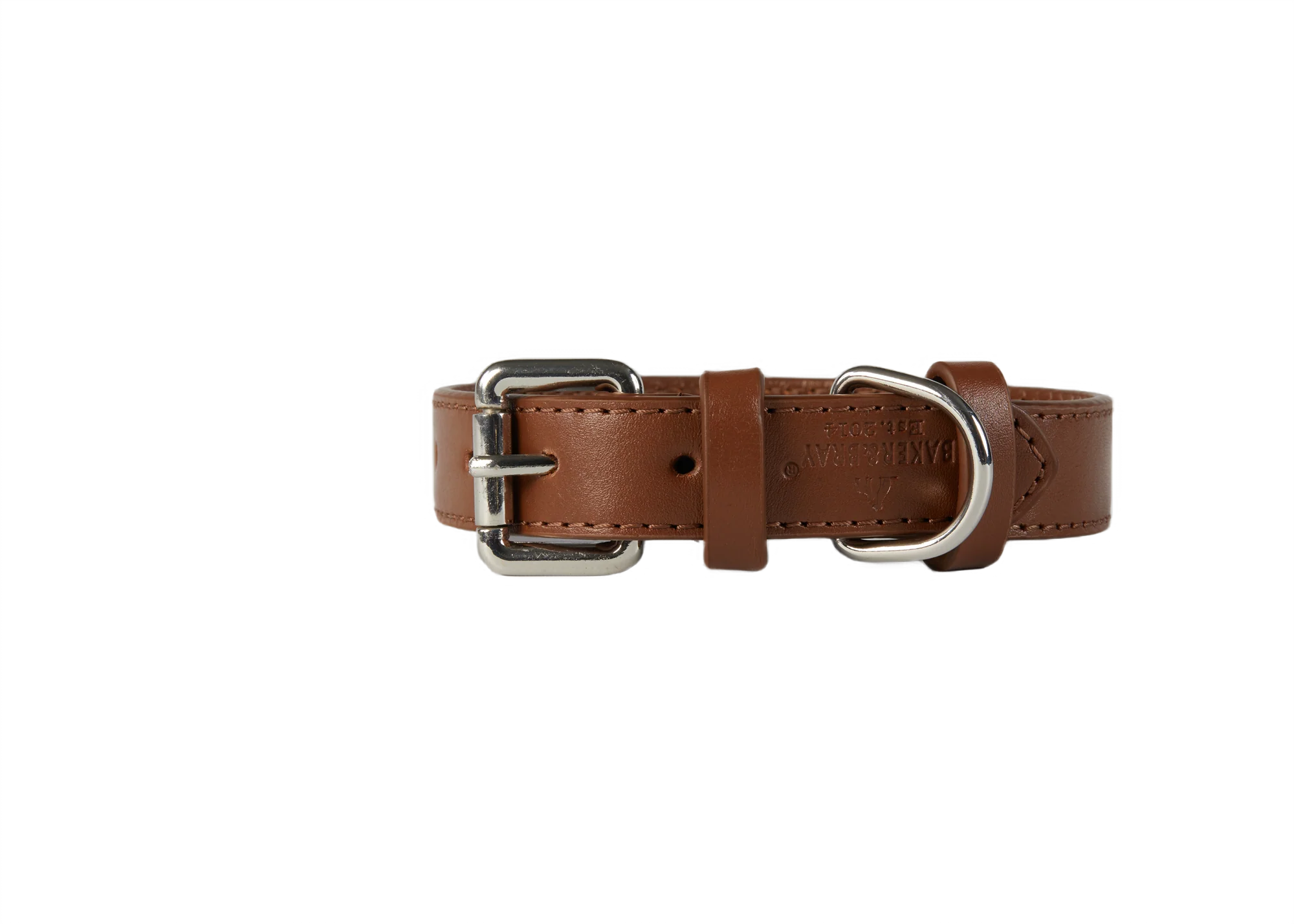 Eco Friendly Leather Dog Collar, Brown - Image 3