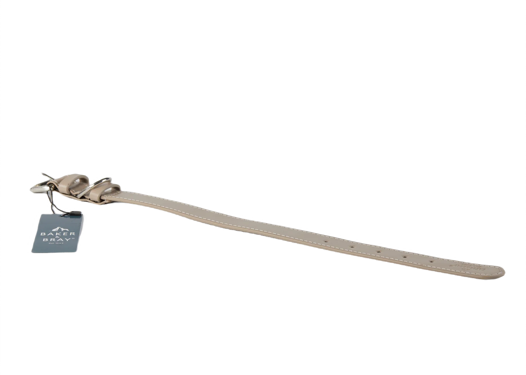 Eco Friendly Leather Dog Collar & Lead Set, Ash - Image 6