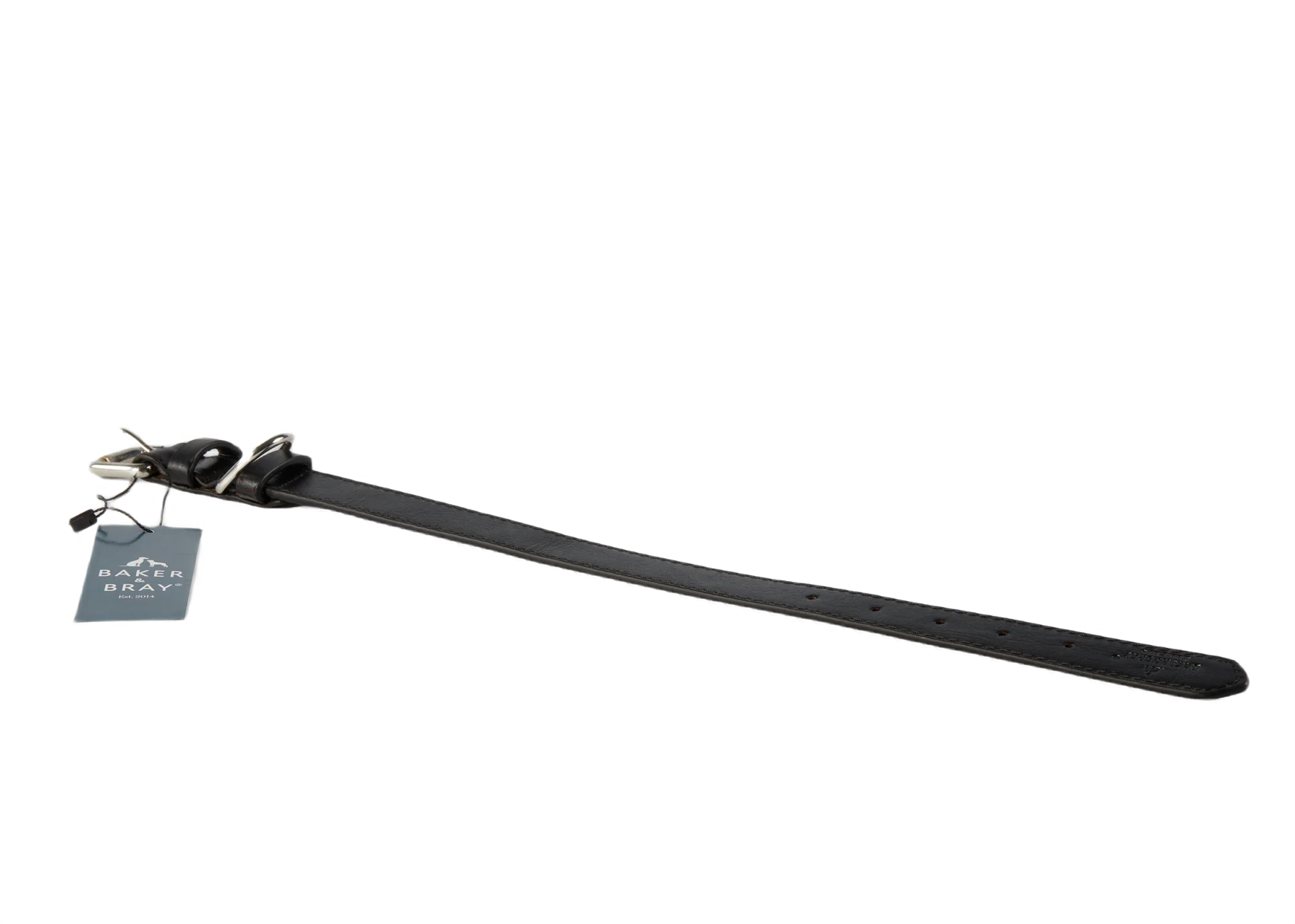 Eco Friendly Leather Dog Collar & Lead Set, Black - Image 6