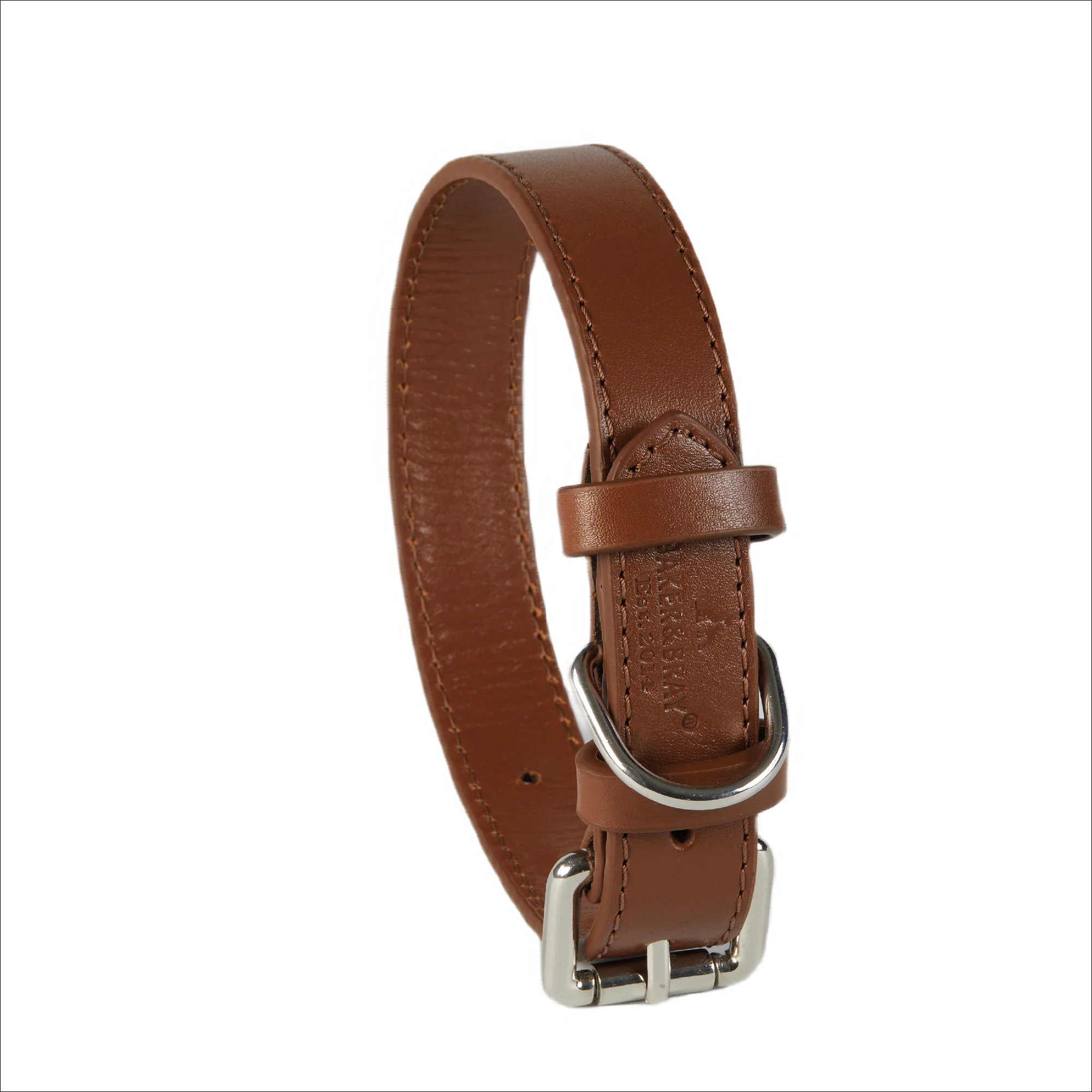 Eco Friendly Leather Dog Collar & Lead Set, Brown - Image 5