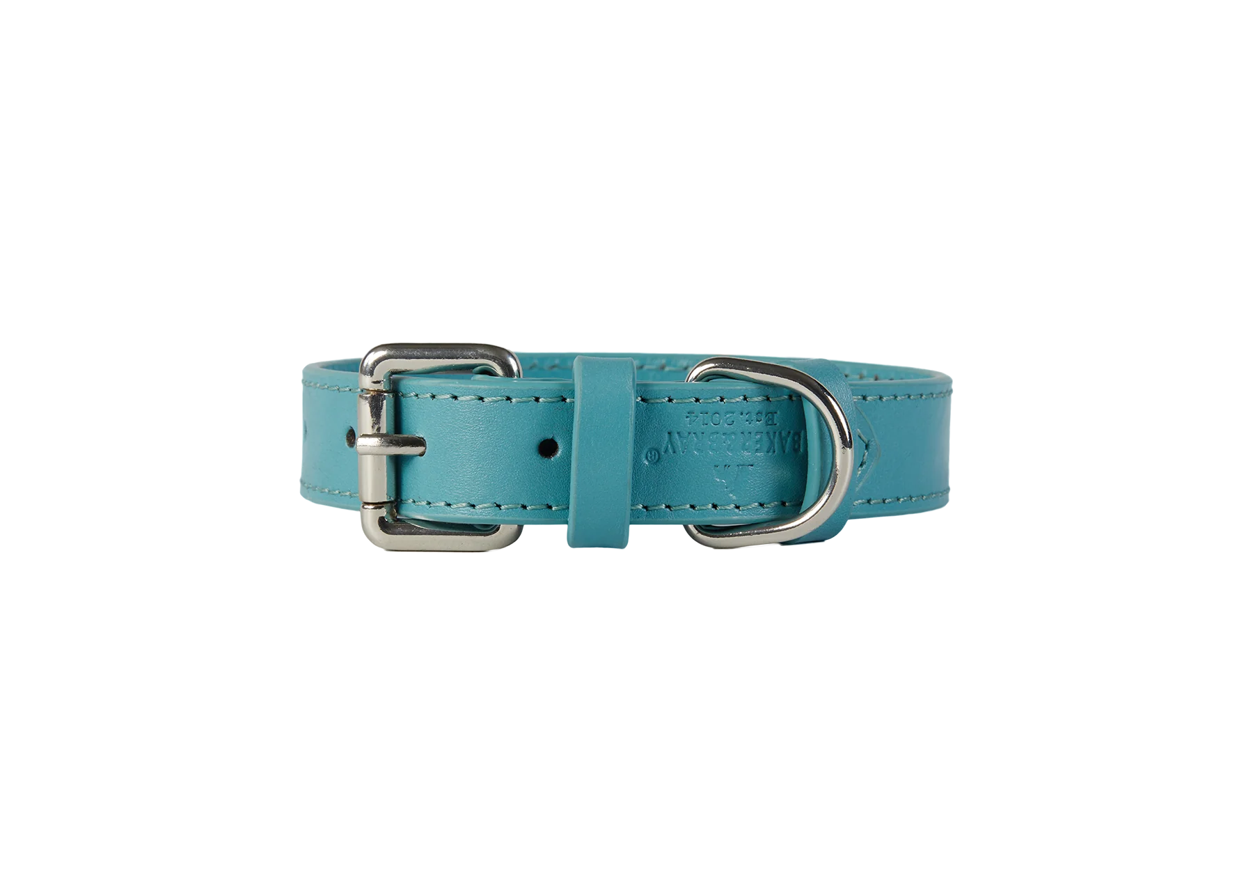 Eco Friendly Leather Dog Collar, Lagoon - Image 3