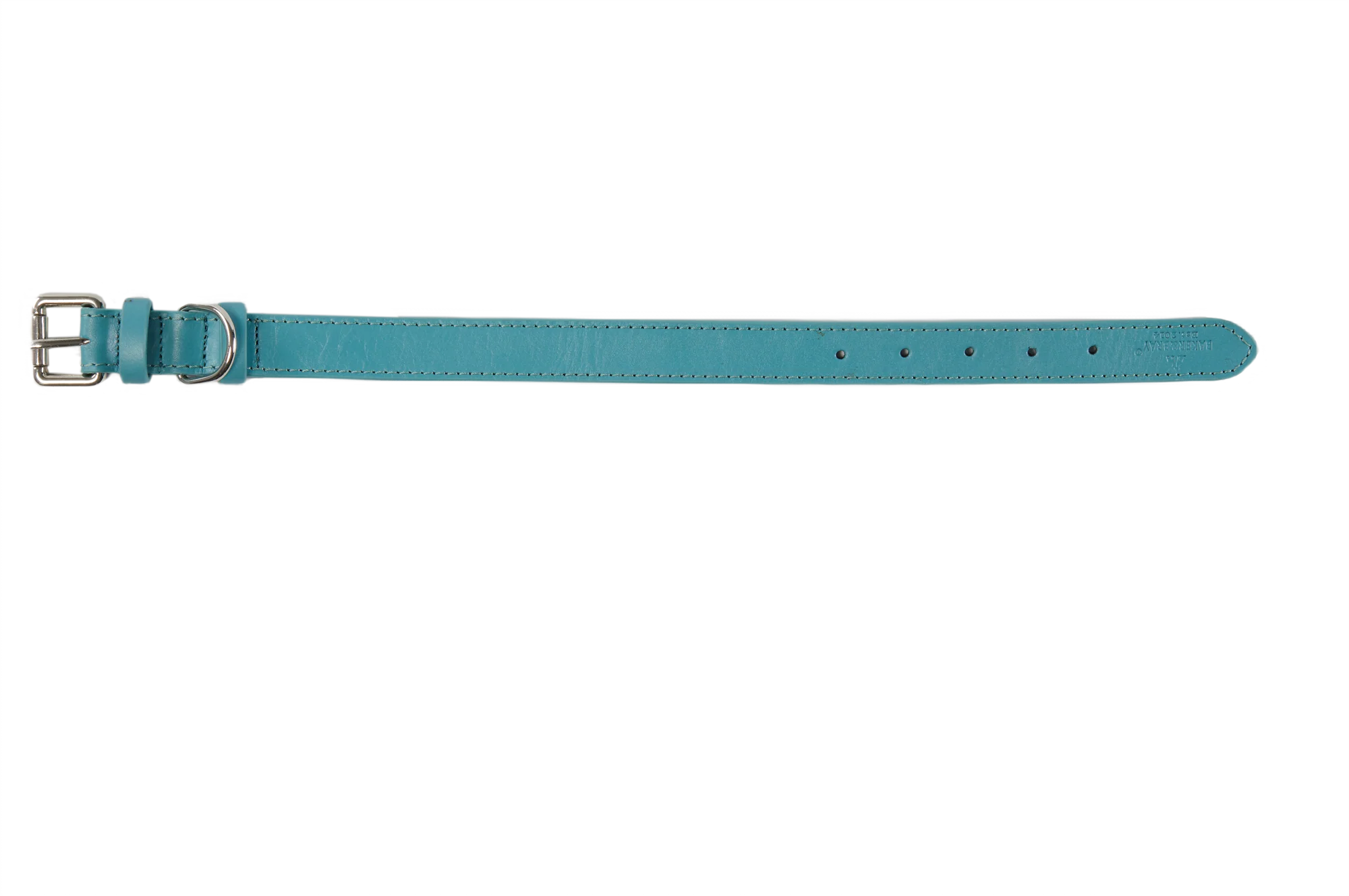 Eco Friendly Leather Dog Collar, Lagoon - Image 4