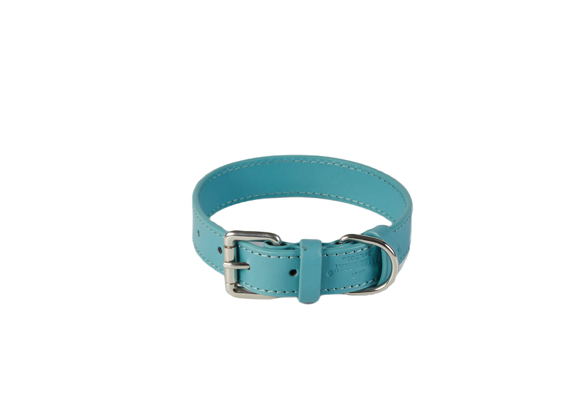 Eco Friendly Leather Dog Collar, Lagoon - Image 5