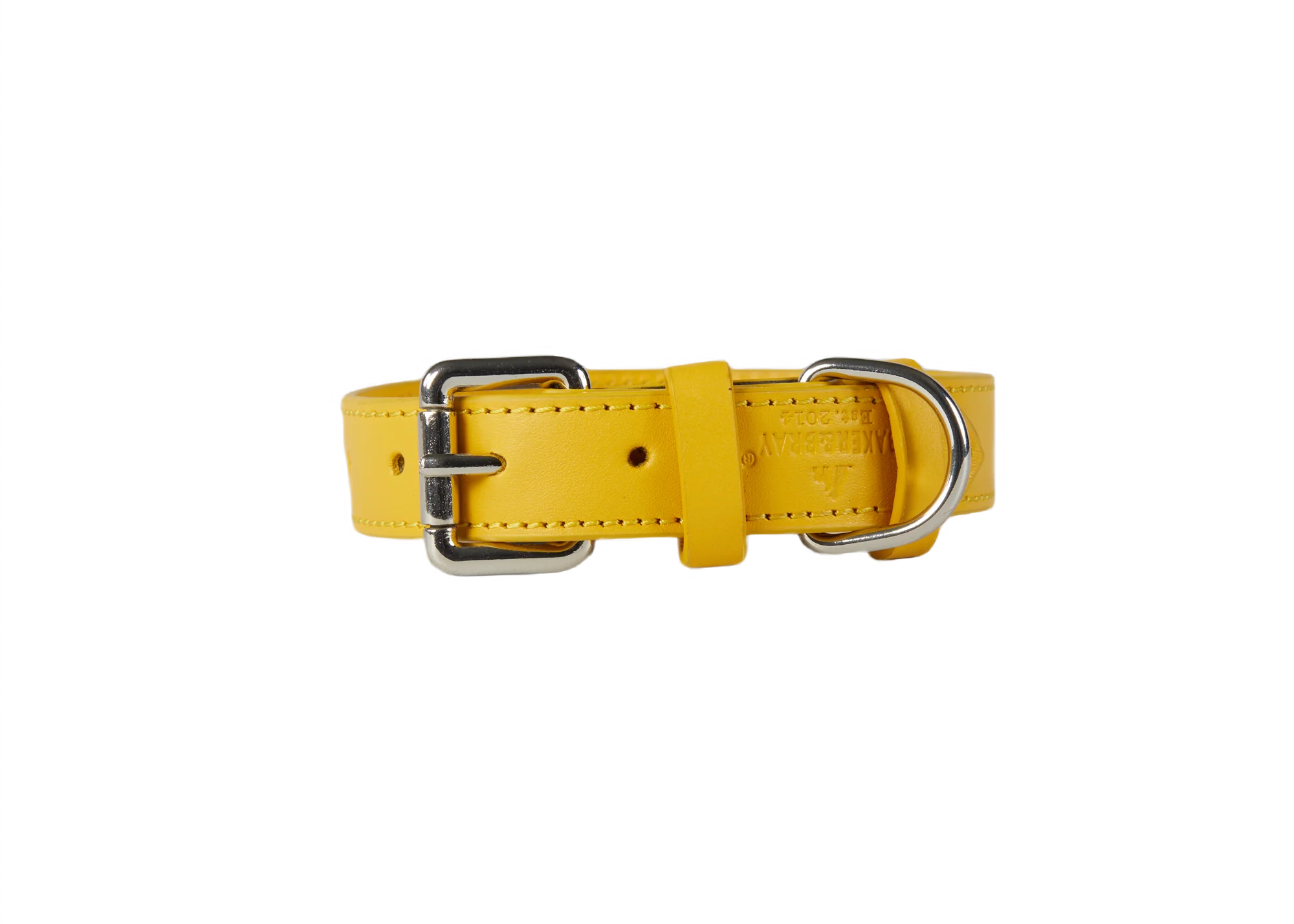 Eco Friendly Leather Dog Collar, Lemon - Image 3