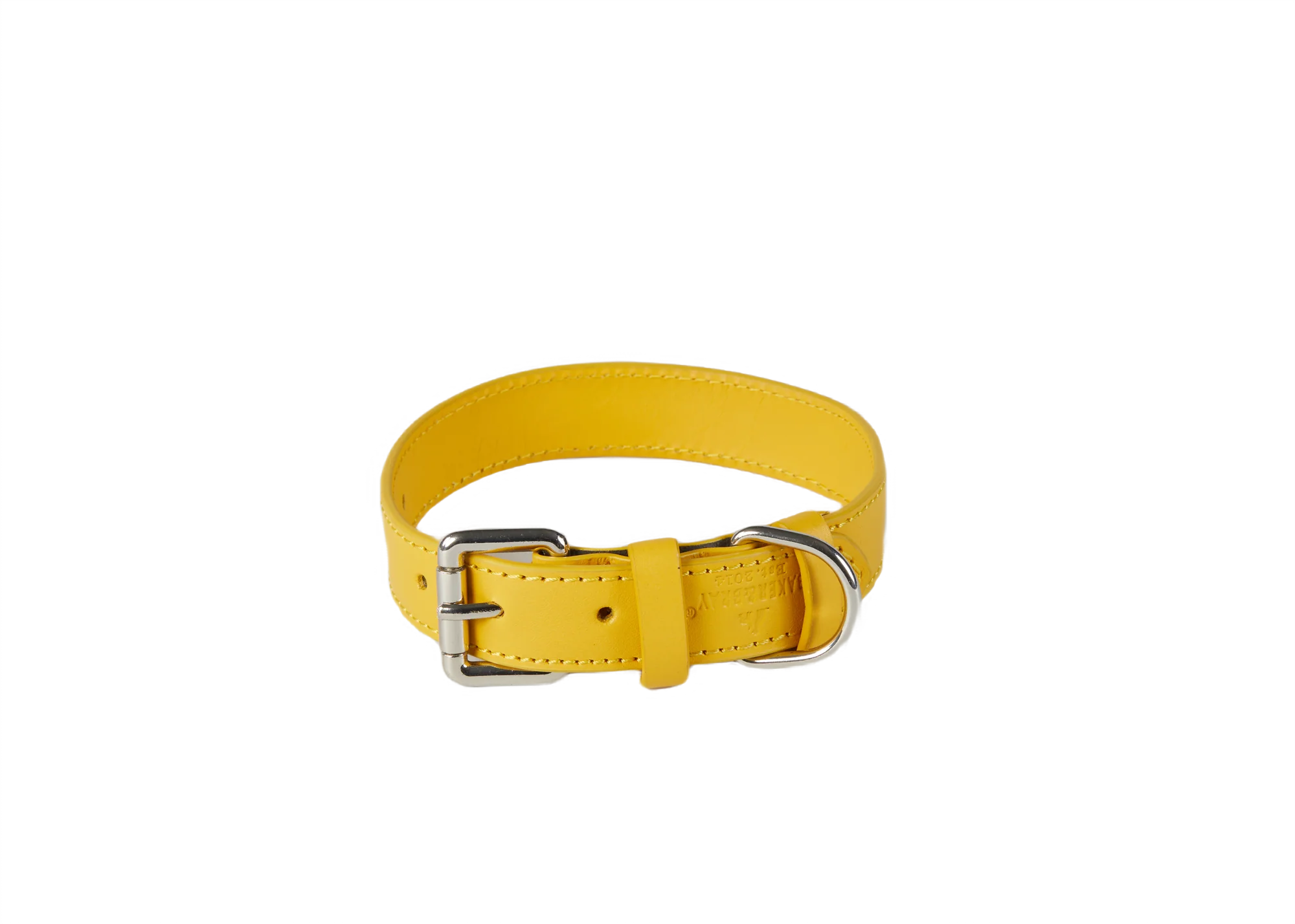 Eco Friendly Leather Dog Collar, Lemon - Image 5