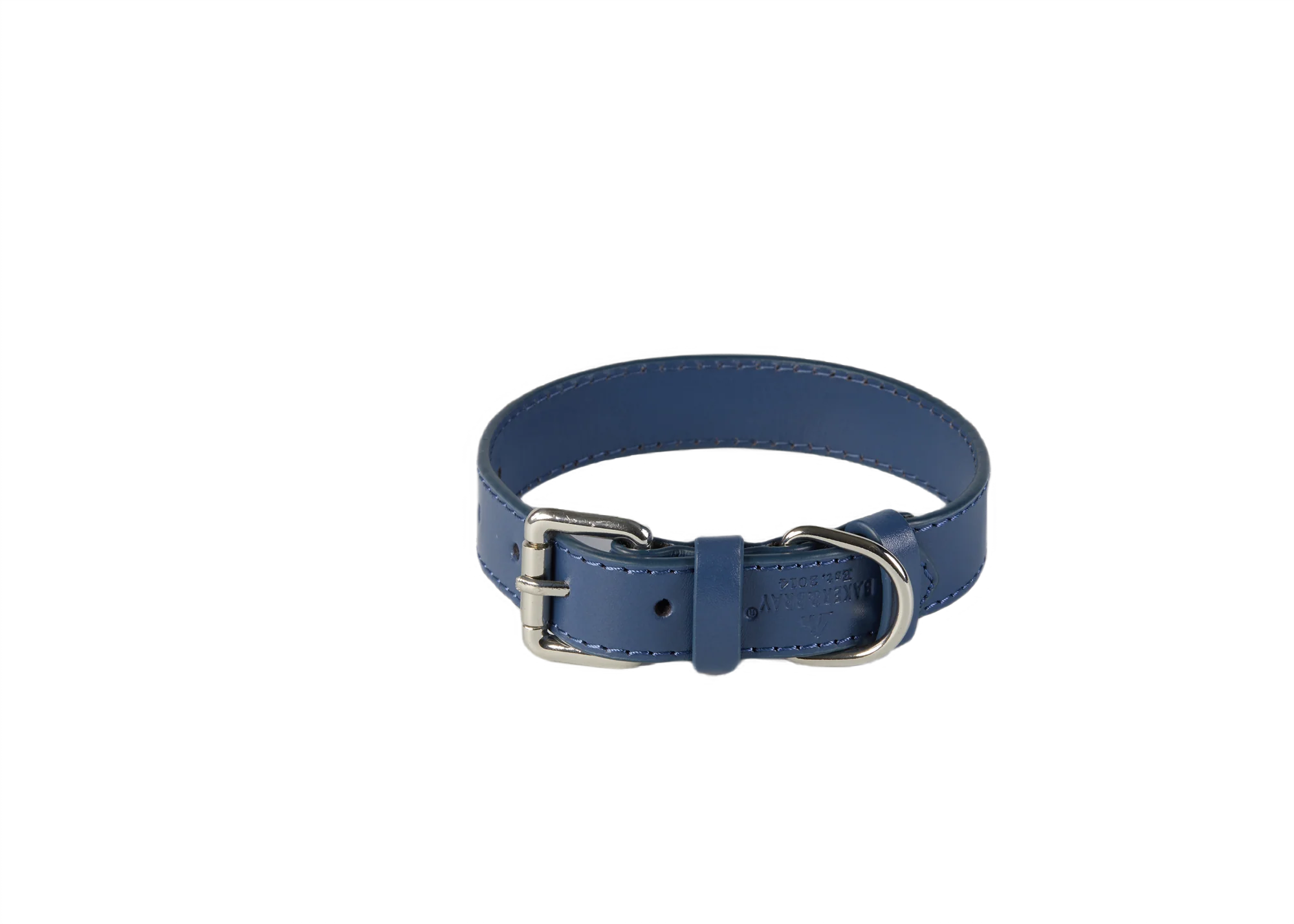 Eco Friendly Leather Dog Collar, Navy - Image 5