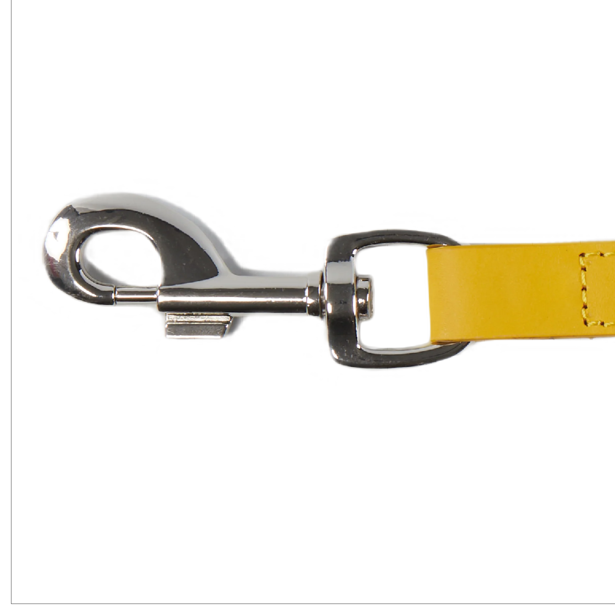 Eco Friendly Leather Dog Lead, Lemon - Image 3